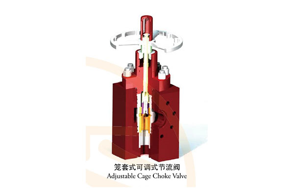 Cage type adjustable throttle valve